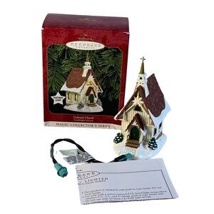 Hallmark Colonial Church Magic light candlelight church with box - New